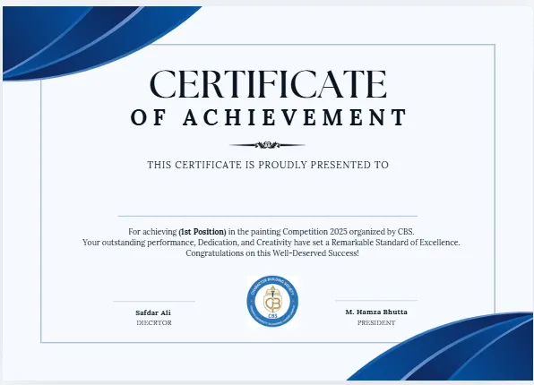 Certificate of Achievement